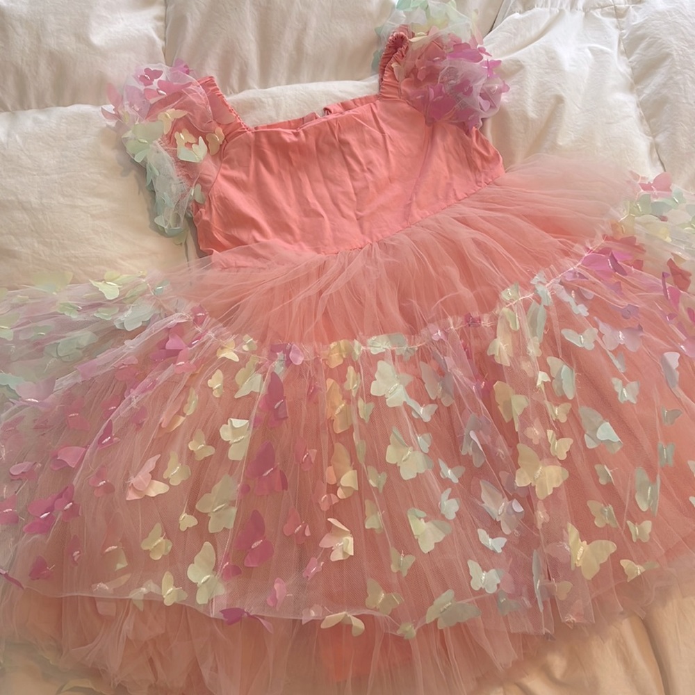 Lola + The Boys Pink Butterfly Dress